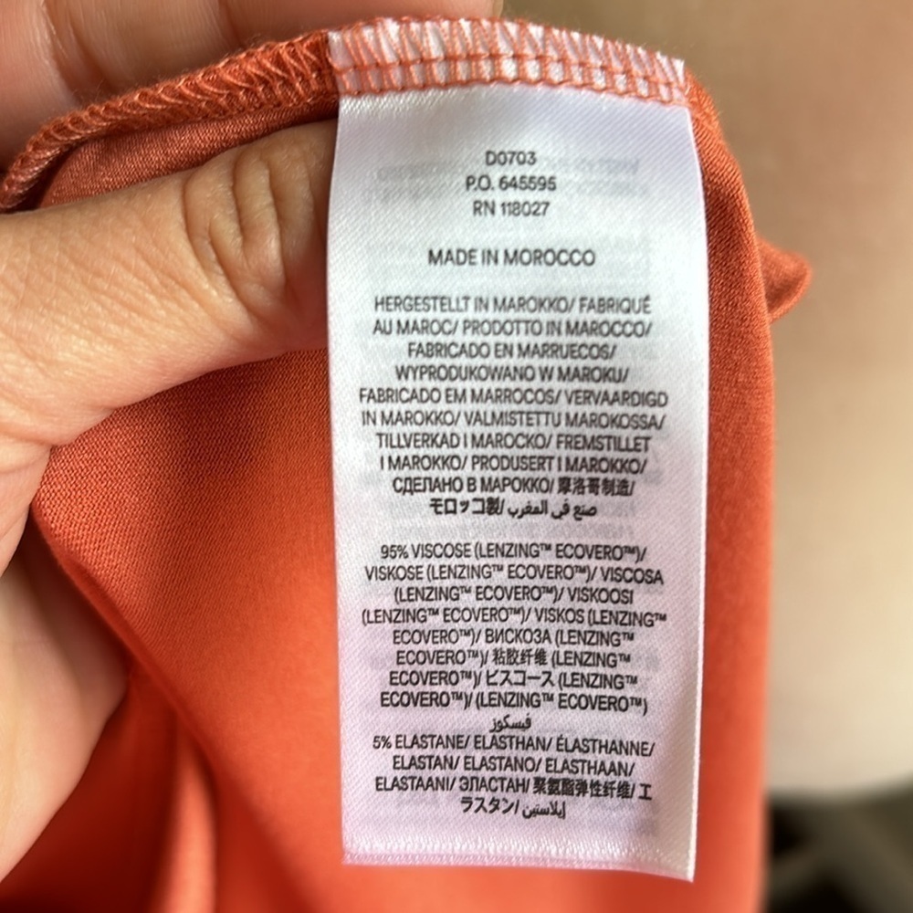 Boden Gathered Jersey Midi Dress Persimmon NWT - Picture 14 of 16